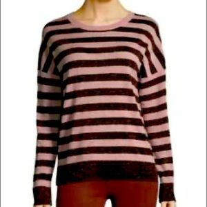 Rag & Bone pink and black striped sweater, size S